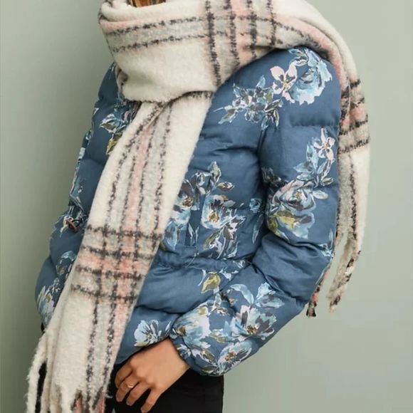 ANTHROPOLOGIE ett:twa Floral Puffer‎ Coat Size XS - Picture 4 of 11